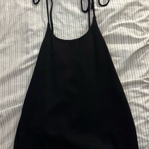 Chic Black Spaghetti Strap Dress